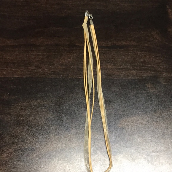 HANDBLOWN GLASS PEACE SIGN NECKLACE - Picture 3 of 4